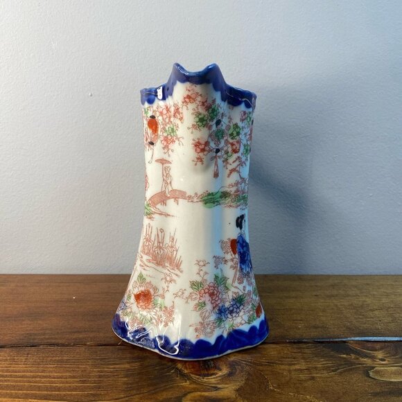 Vintage handpainted Japanese Geisha Ware ceramic porcelain Pitcher - Picture 3 of 9